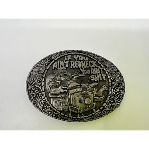 VTG 82 If You Ain't...Western Humor Solid Brass Belt Buckle Made in USA - Picture 2 of 4